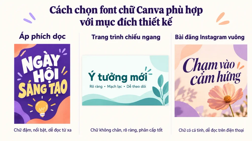 Cách chọn font chữ Canva phù hợp với mục đích thiết kế