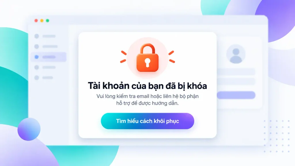 Giao diện thông báo lỗi tài khoản Canva bị khóa trên trang đăng nhập